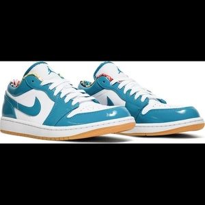 Air Jordan 1 Low - Cyber Teal/White